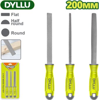 Набор напильников Dyllu DTSF1403 (3 предмета)