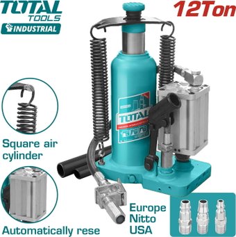 Бутылочный домкрат Total THT109126 12т