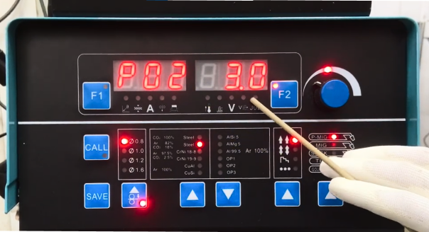 Настройки сварочного аппарата GROVERS MIG/MAG-500DP