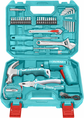 Электроотвертка Total THKTHP10386 (кейс, набор оснастки)