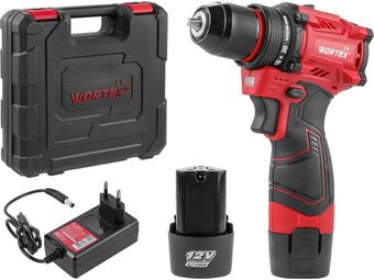 Дрель-шуруповерт Wortex BD 1220 DLi 1333699 (с 2-мя АКБ, кейс)