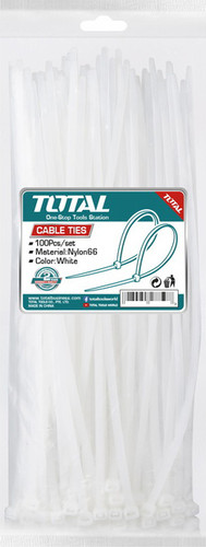 Стяжка для кабеля Total THTCT25048 (100 шт)