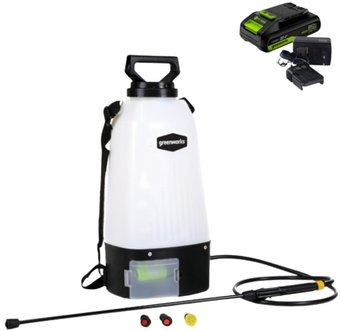 Опрыскиватель аккумуляторный садовый Greenworks G24BPSIIK2 24В (в комплекте АКБ 2А/ч + ЗУ)