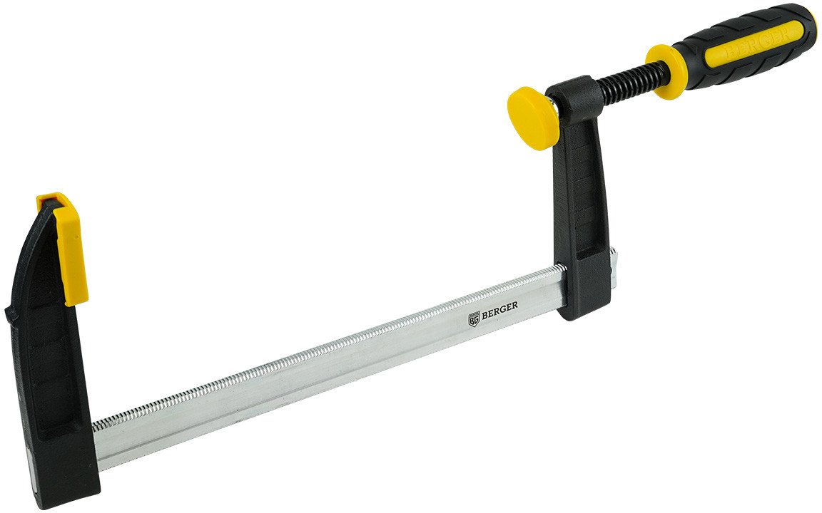 Струбцина Berger F-образная 80x150мм, зажим до 270кг BG1933