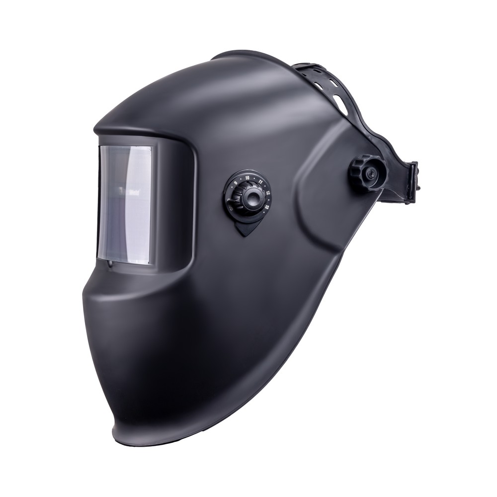 Маска сварщика FoxWeld КОРУНД черная (ф-р АСФ 4/9-13 с внеш. рег.) без коробки