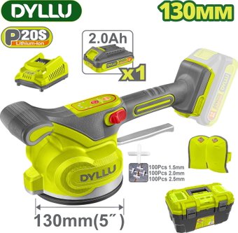 Стеклодомкрат (присоска для стекла и плитки) Dyllu DTTVM1D125 (с 1-им АКБ, кейс)