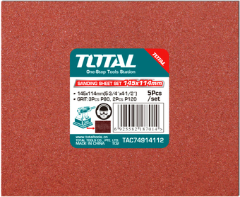 Набор шлифлистов Total TAC74914112 (5 шт)