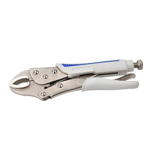 Ручной зажим Аврора с полукруглыми губкам и фиксатором 220мм