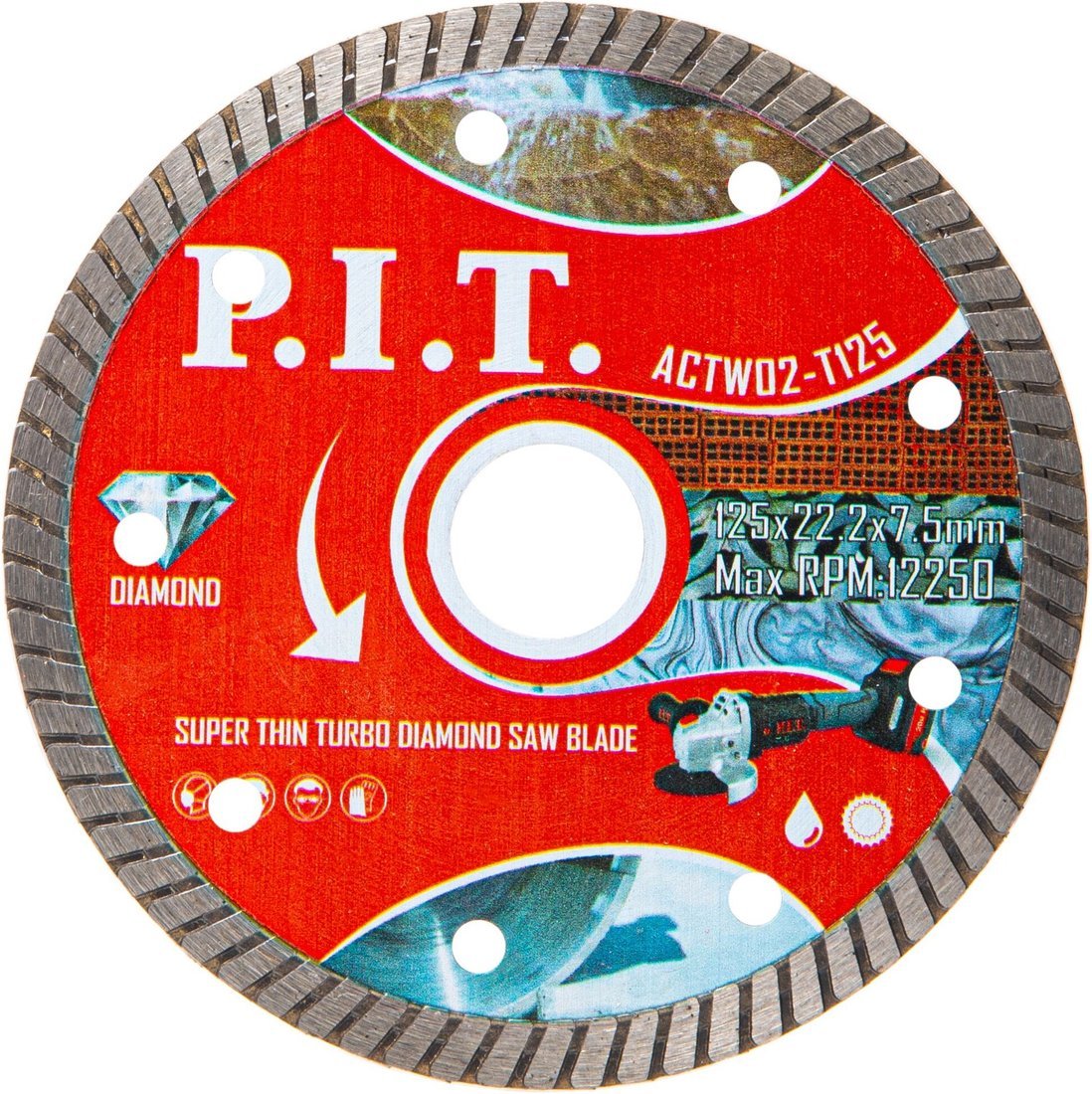 Отрезной диск алмазный P.I.T. ACTW02-T125