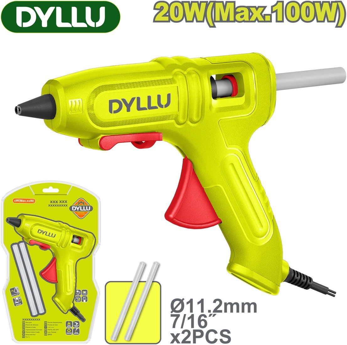 Термоклеевой пистолет Dyllu DTGL1606