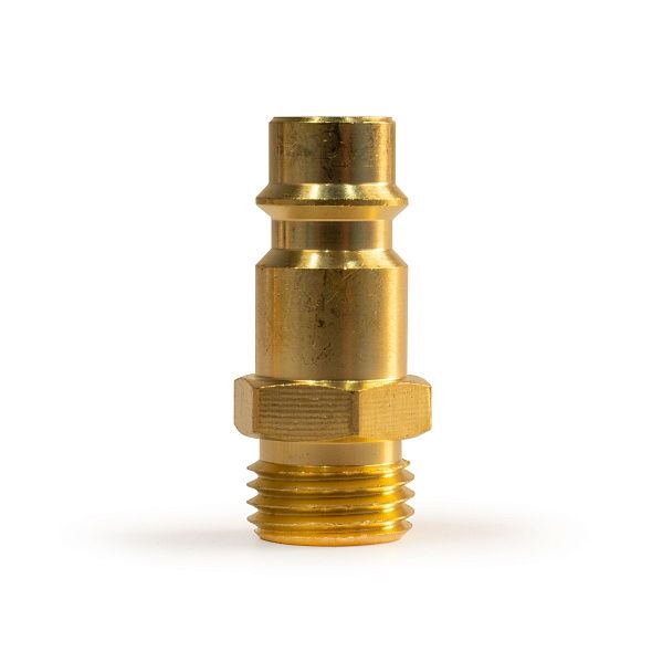 Штуцер профессиональный Aurora папа с с наружной резьбой 1/4М, латунь, блистер 1шт.