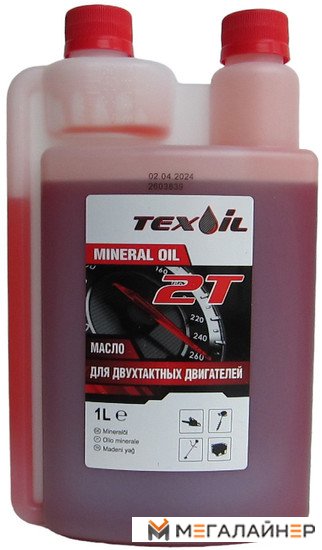 Моторное масло Texoil 2T минеральное с дозатором 1л