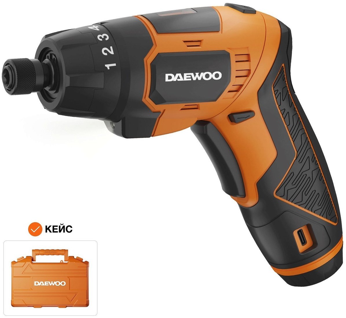 Электроотвертка Daewoo Power DAA 3620Li Plus (с АКБ, кейс)