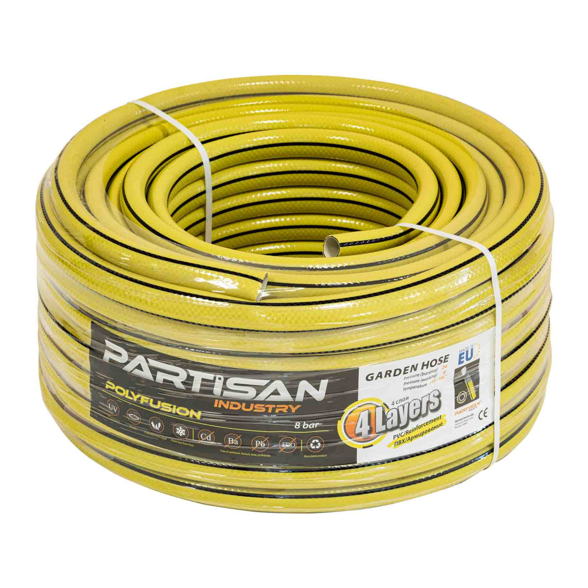 Шланг садовый POLYFUSION (1/2", 20м, 4 слоя) OB PARTISAN P411BW3W122024E