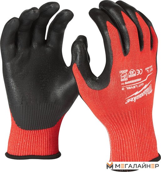 Перчатки хозяйственные Milwaukee Cut level 3/C 10/XL 4932471422