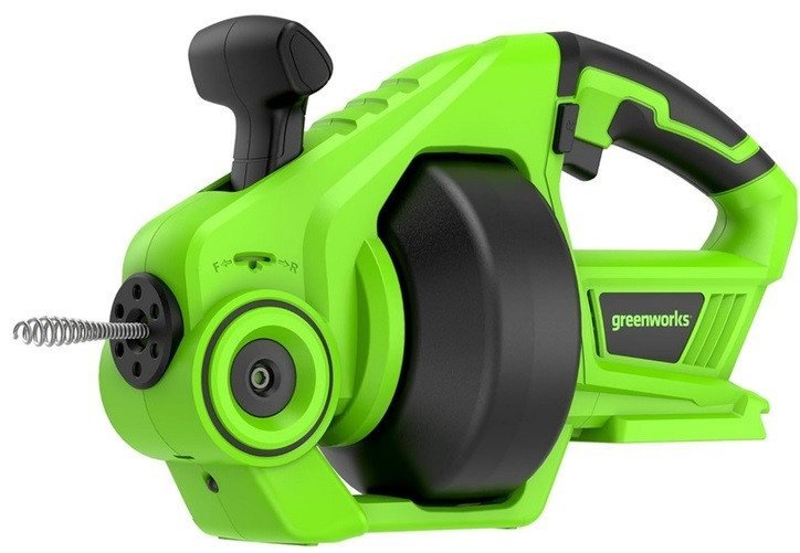 Аккумуляторный сантехнический трос (прочистная машина) Greenworks 24В G24DA