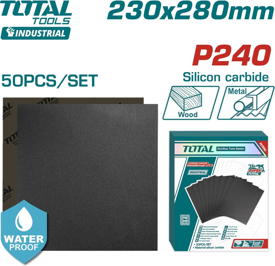 Набор шлифлистов Total TAC024016 (50 шт)