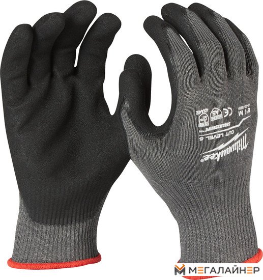 Нитриловые перчатки Milwaukee Cut level 5/E 9/L 4932471425