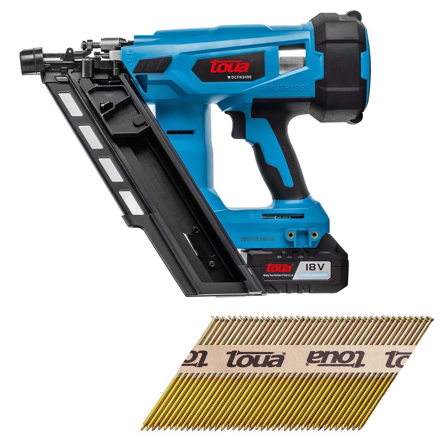 Набор по дереву №5 (Toua DCFN3490,  Toua D34 3,05х90 мм Ri EG (2000 шт.) - 3 уп.)