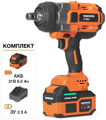 Гайковерт Daewoo Power DAX 8021Li Set (с 1-им АКБ, кейс)