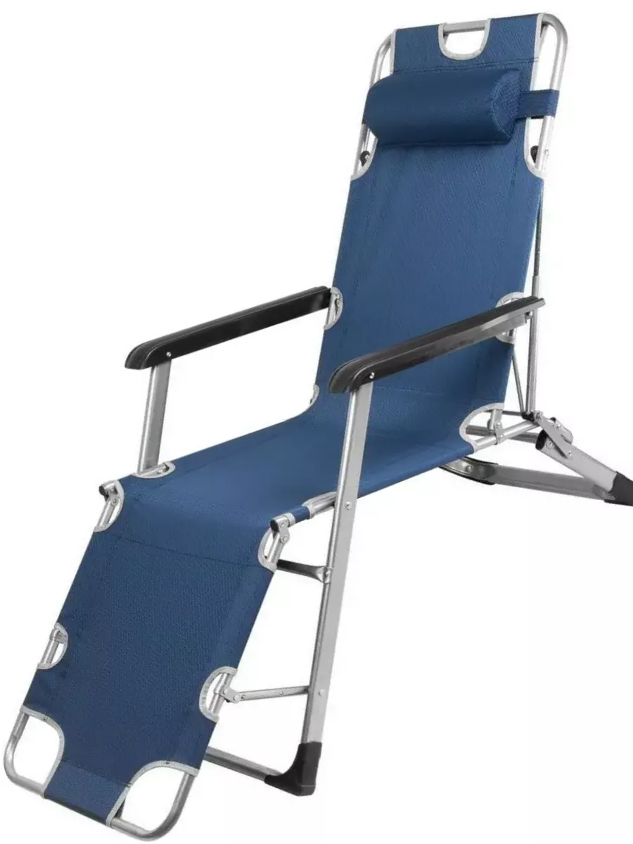 Кресло-шезлонг складное, синее,  ARIZONE 42-178601
