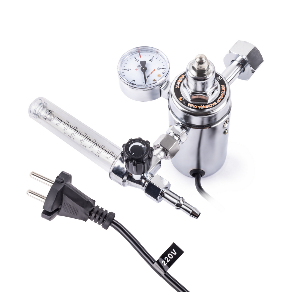 Регулятор расхода газа с подогревателем FoxWeld У-30/АР-40-1P-230В (универсальный)