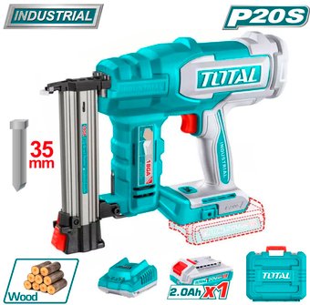 Гвоздезабиватель Total TCBNLI2008 (с 1-им АКБ, кейс)