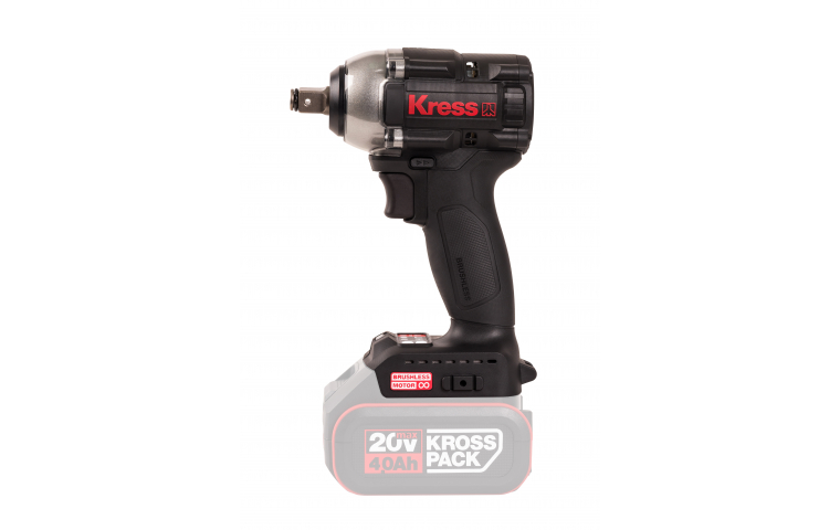 Аккумуляторный гайковерт бесщеточный Kress KU272.2 20В, 400Нм, 4Ач х 2, ЗУ 2А, кейс