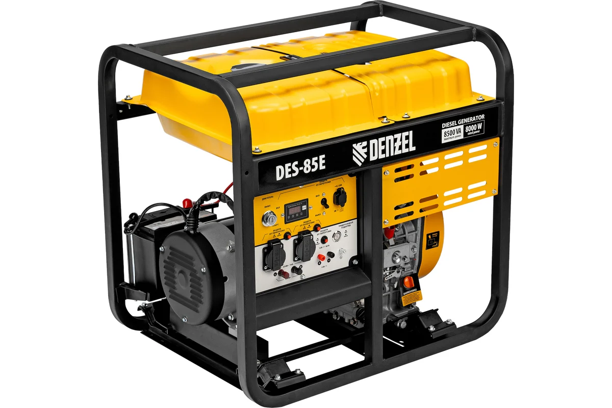 Генератор дизельный DENZEL DES-85E, 8,5 кВт, 230 В, 16 л, электростартер