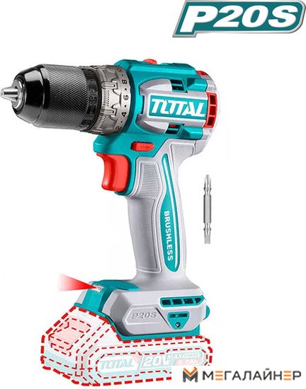 Дрель-шуруповерт Total TDLI206021 (без АКБ)