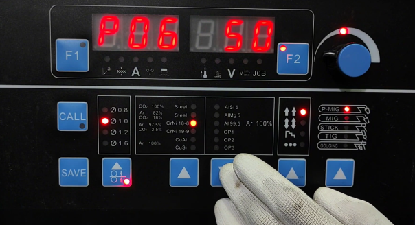 Настройки для сварки нержавеющей стали GROVERS MIG/MAG-500DP