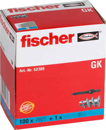 Дюбель для гипсокартона Fischer GK 52389 (100 шт)