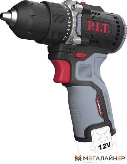 Дрель-шуруповерт P.I.T. PBM12K-10B (без АКБ)