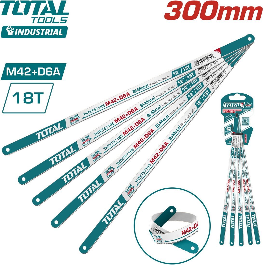 Полотно для ножовки по металлу Total THTKT57185 (5 шт)