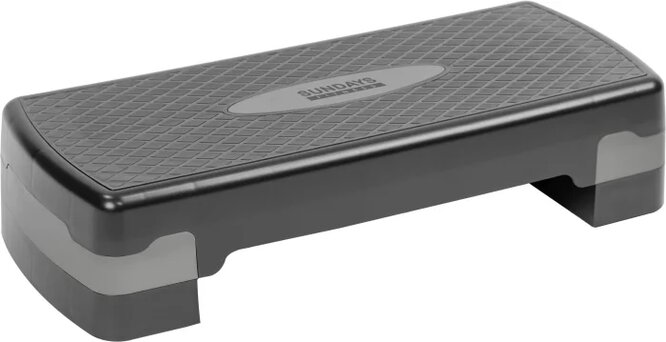Степ платформа для фитнеса, аэробики Sundays Fitness IR97301 (черный/серый)