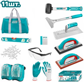 Набор домашнего мастера Total Набор для плиточных работ THKTTS1106 (11 предметов)