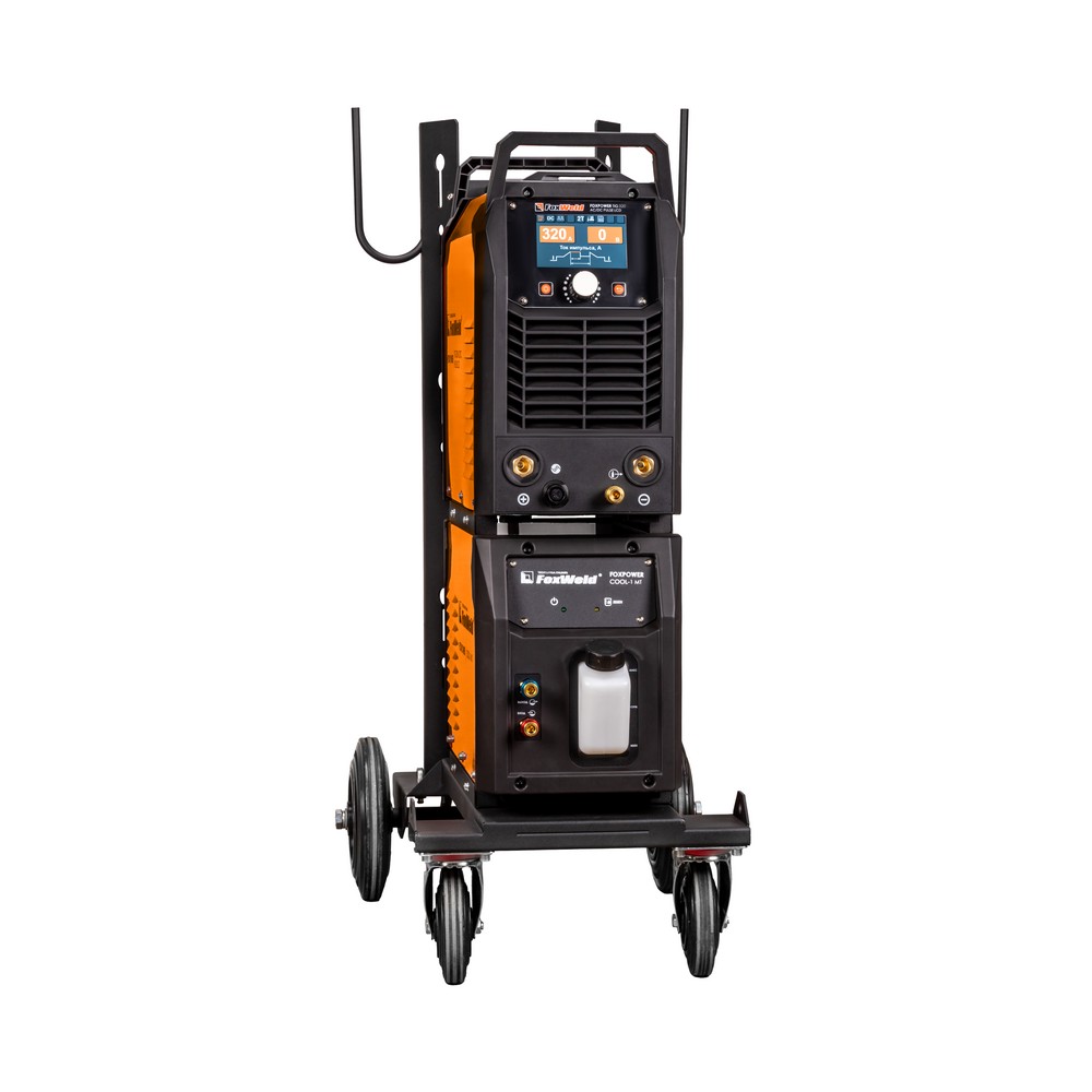 Аппарат аргонодуговой сварки FOXPOWER TIG 320 AC/DC PULSE LCD с блоком жидкостного охлаждения  COOL-1 MT и тележкой  MT-1 FoxWeld 1498