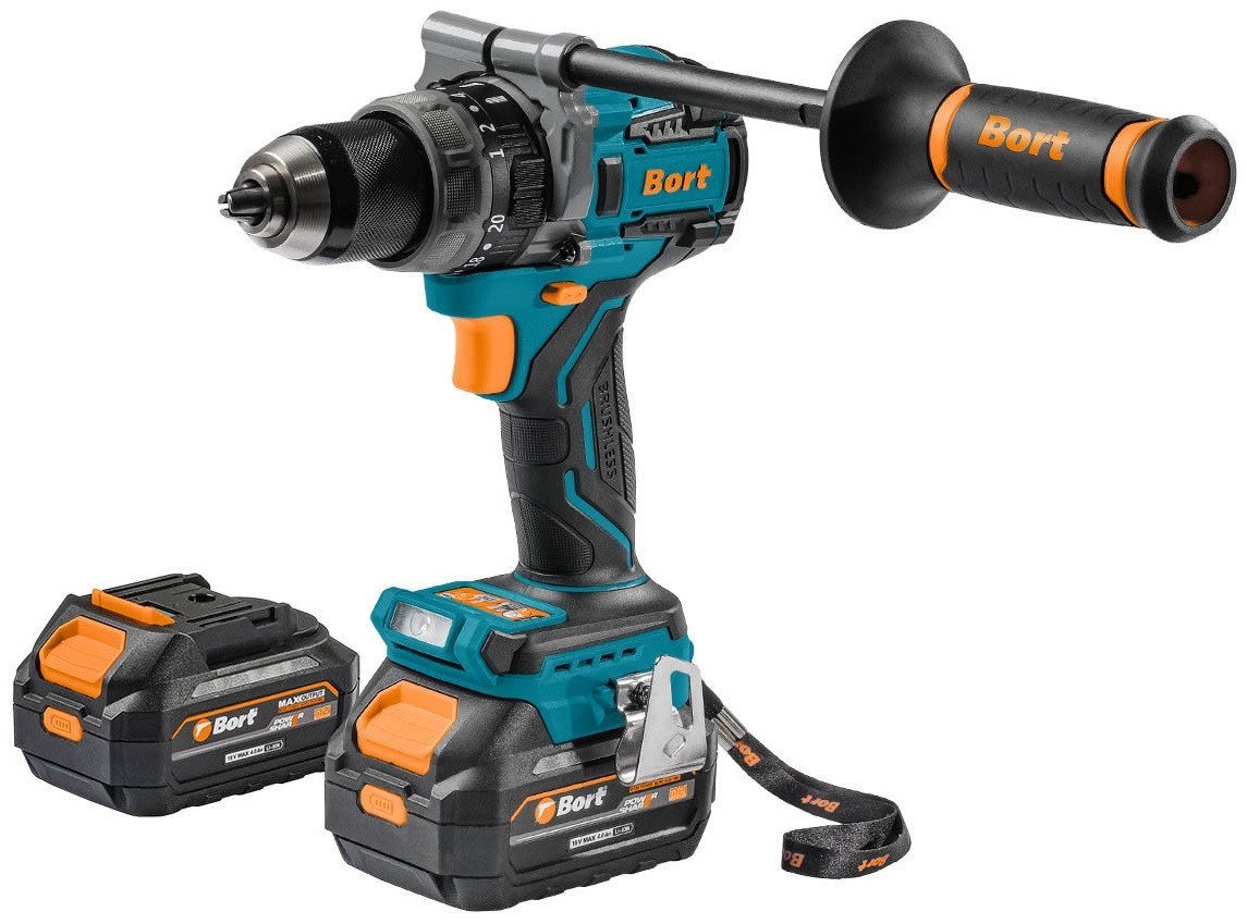 Ударная дрель-шуруповерт Bort BAB-21Ix2Li-XDK 93414943 (с 2-мя АКБ, кейс)