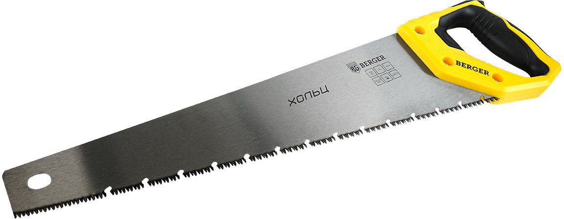 Ножовка Berger По дереву сегментная 450мм 3D заточка 9TPI BG1839