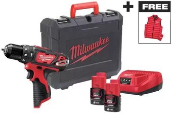 Ударная дрель-шуруповерт Milwaukee M12 BPDMC-202C 4933499465 (с 2-мя АКБ, кейс)