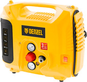 Компрессор воздушный Denzel DL1300, 10 бар, 1,3 кВт, 180 л/мин, 5 л, с набором аксессуаров