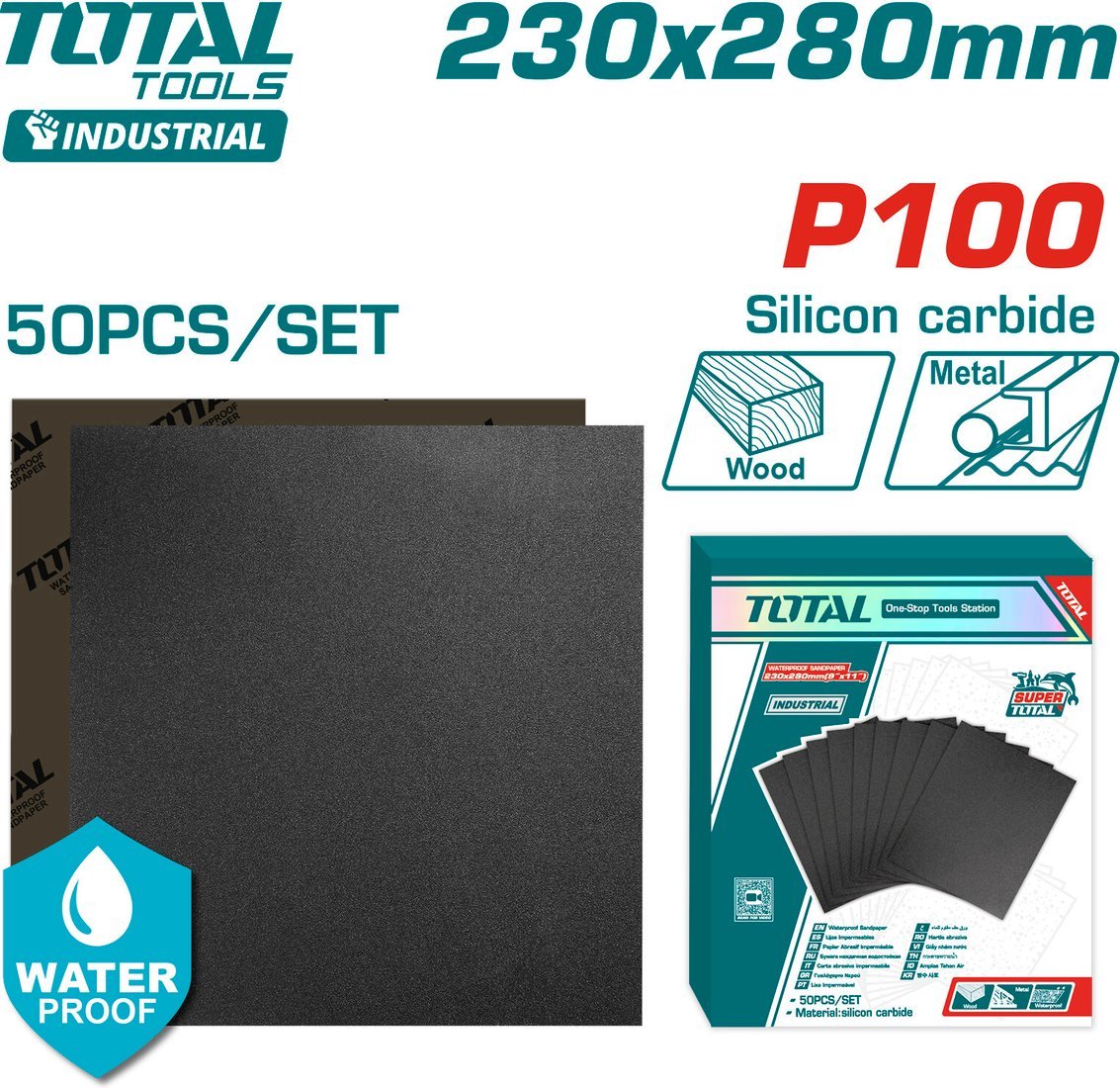 Набор шлифлистов Total TAC010016 (50 шт)
