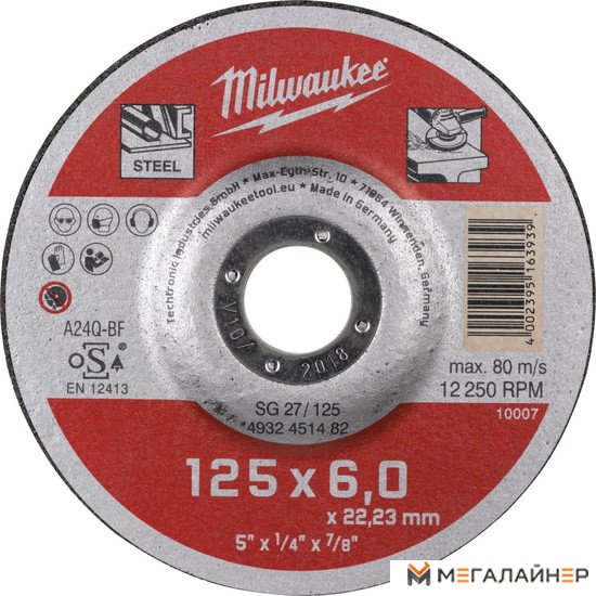 Шлифовальный круг Milwaukee 4932451482