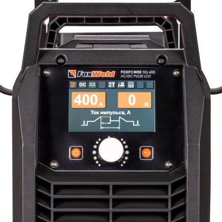Аппарат аргонодуговой сварки FOXPOWER TIG 400 AC/DC PULSE LCD с блоком жидкостного охлаждения  COOL-1 MT и тележкой  MT-1 FoxWeld 1499