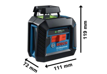 Купить Лазерный нивелир Bosch GLL 2-20 G Professional 0601065001 (сумка, штатив, 4xAA) в Минске с доставкой