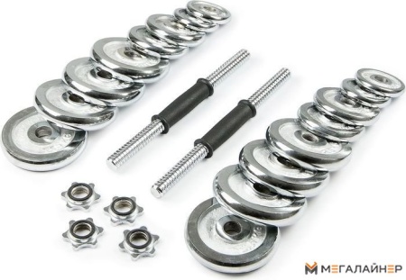 Набор гантелей Ametist хромированные 30 кг