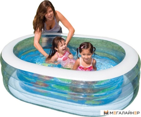 Надувной бассейн Intex Oval Whale Fun 163x107x46 (57482)