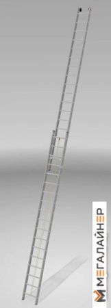 Лестница Новая высота NV 524 двухсекционная с тросовой тягой 2x18 ступеней купить в Минске с доставкой