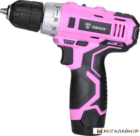 Дрель-шуруповерт Deko GCD12DU3 PINK SET2 063-4171 (с 1-им АКБ, набор оснастки) купить в Минске с доставкой