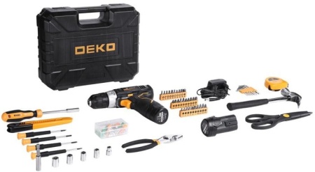Дрель-шуруповерт Deko GCD12DU3 SET 104 063-4133 (с 2-мя АКБ, кейс, набор оснастки) купить в Минске с доставкой